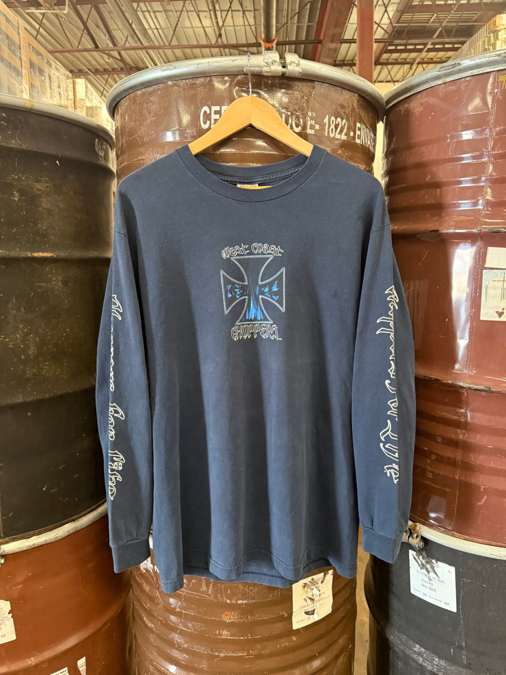 WC Choppers Blue Chopper Long Sleeve Tee