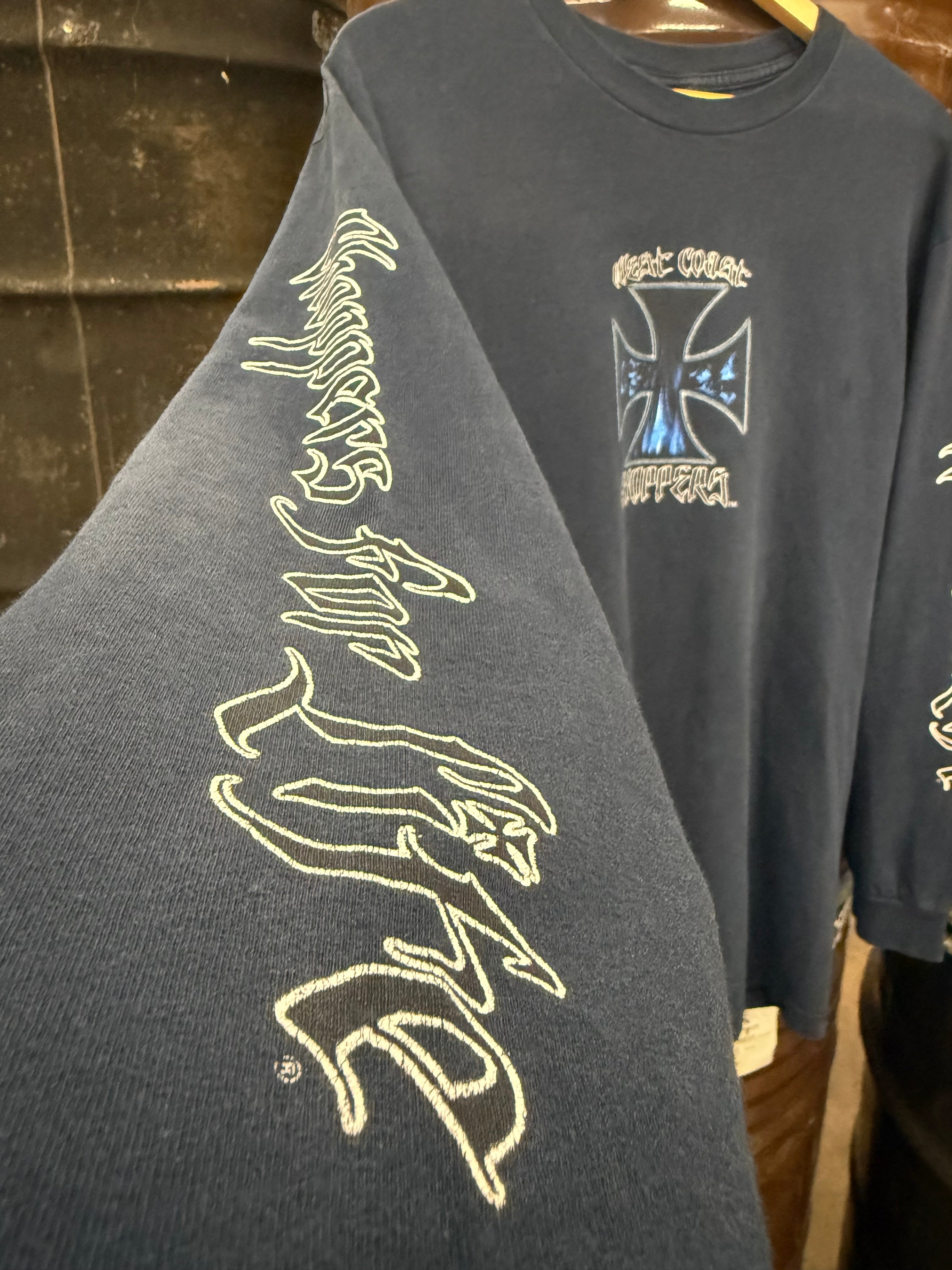 WC Choppers Blue Chopper Long Sleeve Tee
